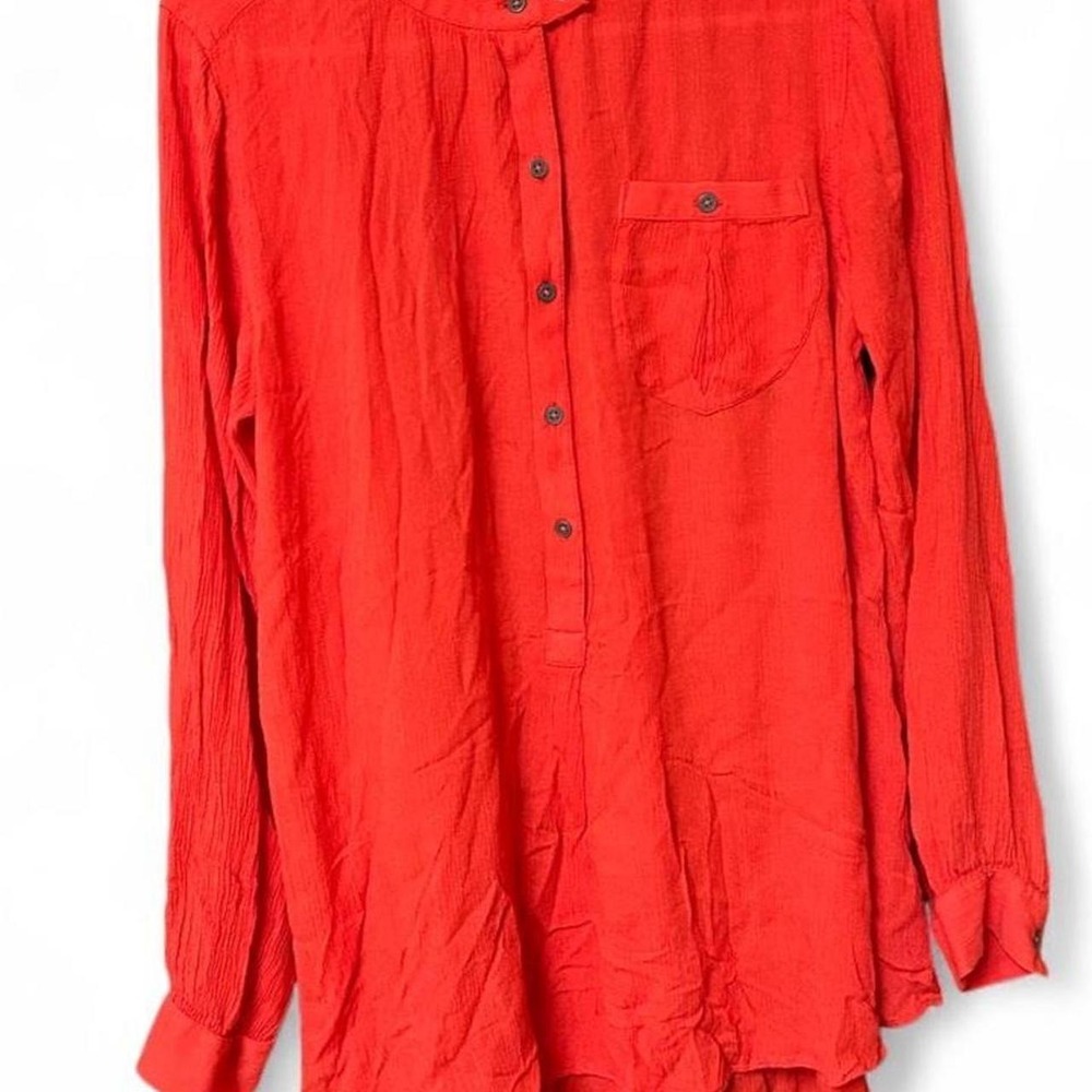 Free People Red Boho Top